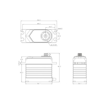 T6S HiVOLT BRUSHLESS Digital servo (58 kg-0,085s/60°)
