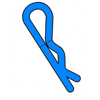 Team Corally - sponky karoserie - 45° ohnuté - velké - modré - 10 ks.