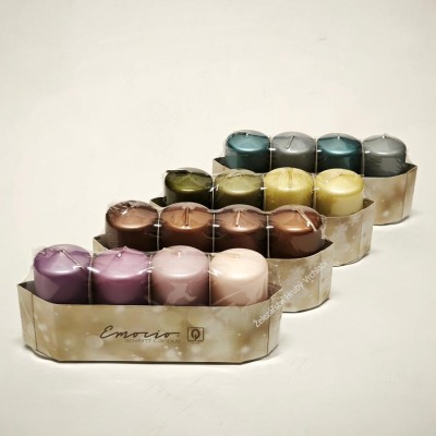 Svíčky válec 40x75mm Emocio adventní 4ks SET mix parafínové