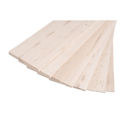 100x10cm Balsa 2,5 mm standard (B kvalita)
