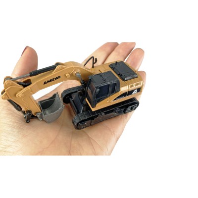 Mini kovový RC bagr, 8 kanálů, měřítko 1:64, RTR