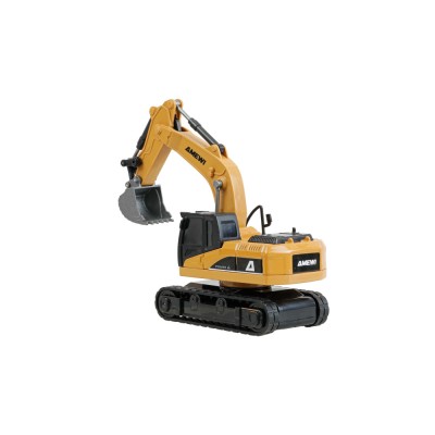 Mini kovový RC bagr, 8 kanálů, měřítko 1:64, RTR
