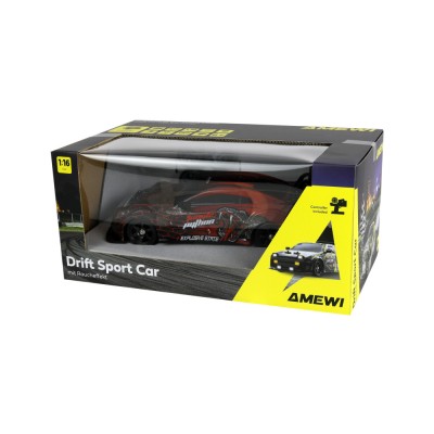 Drift Sport RC Car GTR 4WD 1:16 RTR s kouřem a LED osvětlením červené
