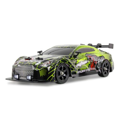 Drift Sport RC Car GTR 4WD 1:16 RTR s kouřem a LED osvětlením zelené