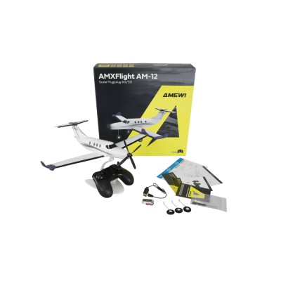 AMXFlight RC letadlo AM-12 450mm s gyroskopem 6G/3D 6 kanálů RTF