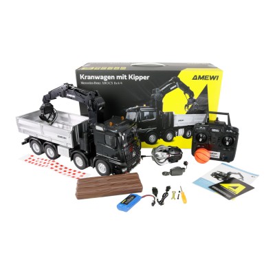 Mercedes-Benz Arocs s hydraulickou rukou a sklápěním 8x4/4 4WD 1:18 RTR