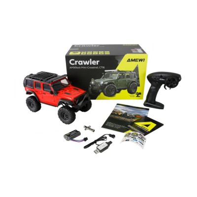 AMXRock Crosstrail Scale RC Crawler 4WD 1:16 RTR LED rampa červený