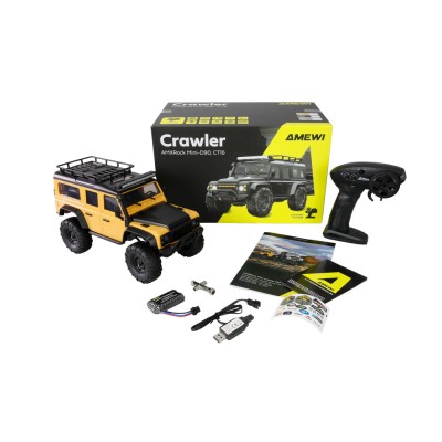 AMXRock D90 Scale RC Crawler 4WD 1:16 RTR LED rampa oranžový