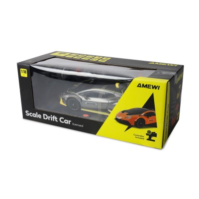 Lamborghini Huracan STO RC Drift Car 4WD LED 1:18 RTR licencované antracit