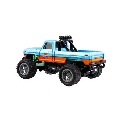 RC Monster Truck kovový 1:64 RTR LED Tempomat 2,4GHz modro oranžový