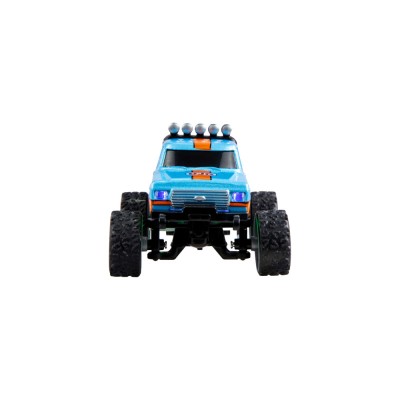 RC Monster Truck kovový 1:64 RTR LED Tempomat 2,4GHz modro oranžový