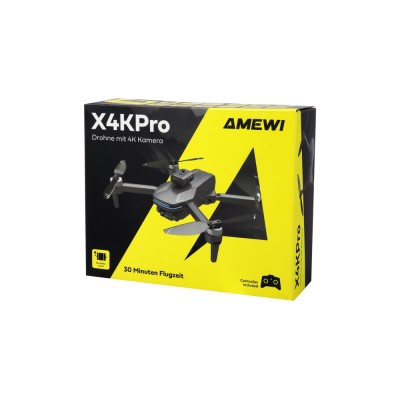 Dron AMXFlight X4KPro Brushless s kamerou včetně 2 baterií, gesta