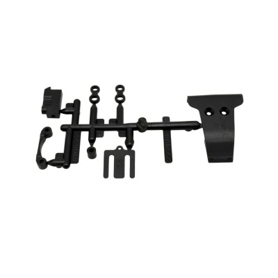 S12-3 Plastové díly (přední nárazník, držák serva, čepy stabilizátorů)