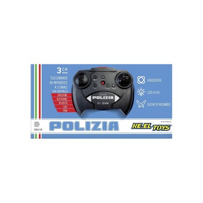 RE.EL Toys RC vrtulník policejní 3 kanály, gyroskop RTF sada