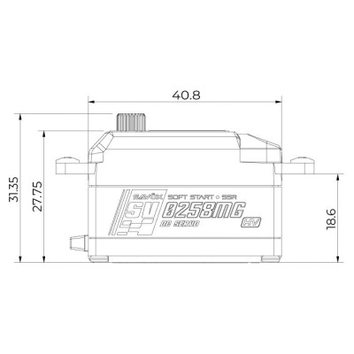 SV-0258MG HiVolt Digitální servo LOW PROFILE (8 kg-0,11s/60°)