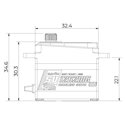 SV-1262MG HiVolt digitální servo (9kg-0,085s/60°)