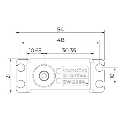 SW-2294SG BRUSHLESS HiVOLT 4S Digitální servo WATERPROOF (75kg-0,11s/60°)