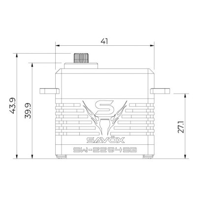 SW-2294SG BRUSHLESS HiVOLT 4S Digitální servo WATERPROOF (75kg-0,11s/60°)