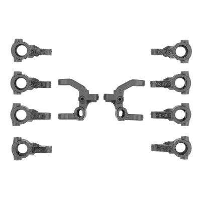 RC10B7.1 FT Set těhlic řízení a závěsů, karbon