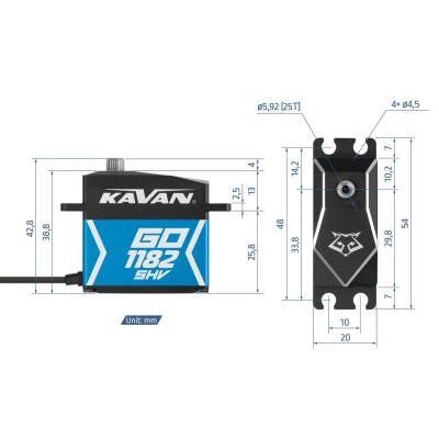 GO-1182SHV (0.090s/60°, 38kg.cm)