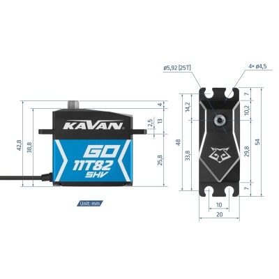 GO-11T82SHV (0.043s/60°, 18kg.cm)