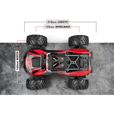 Spryte MT Turbo 1/20 4WD Monster Truck – Červený