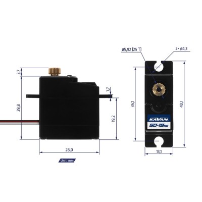 GO-19MG (0.14s/60°, 2.0kg.cm)