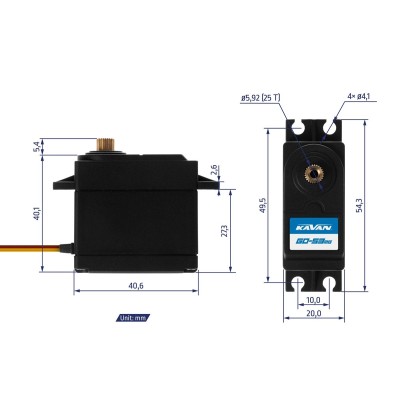 GO-53MG (0.18s/60°, 15kg.cm)