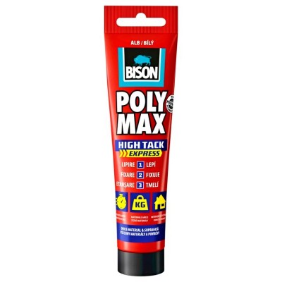 Lepidlo BISON POLY MAX high tack express 165g bílý