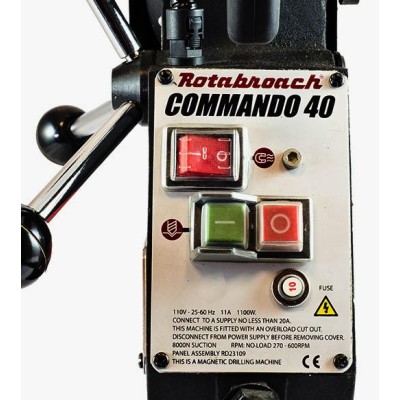El.vrtačka magnetická Comando 40/3 1100W do 40mm, 270-610ot.