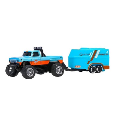 RC Monster Truck kRovový s přívěsem 1:64 RTR LED Tempomat 2,4GHz