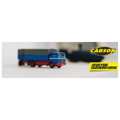 RC nákladní vůz MB 1620 s plachtou a přívěsem 1:87 RTR