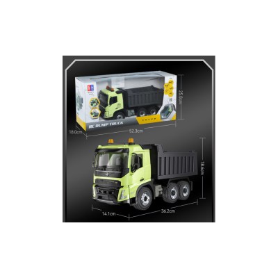 RC sklápěč Volvo s osvětlením a otevíracími dveřmi 2,4 GHz