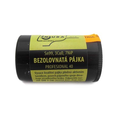 Cín trub. 0,8 40g Sn99, 3Cu0, 7NiP trubička PROFESIONAL 40