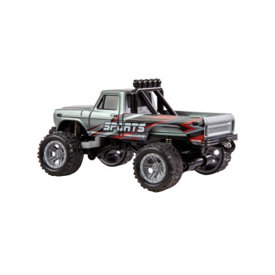RC Monster Truck kovový 1:64 RTR LED Tempomat 2,4GHz šedý