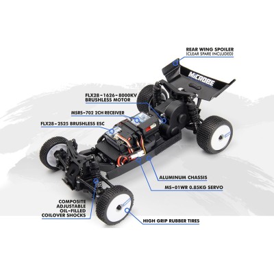 Microbe Flux 1/24th Buggy - Modrá