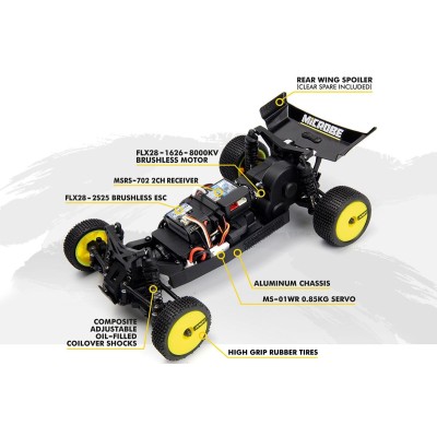 Microbe Flux 1/24th Buggy - Žlutá