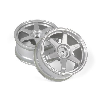 TE37 disky 26mm stříbrné (0mm offset) 2ks