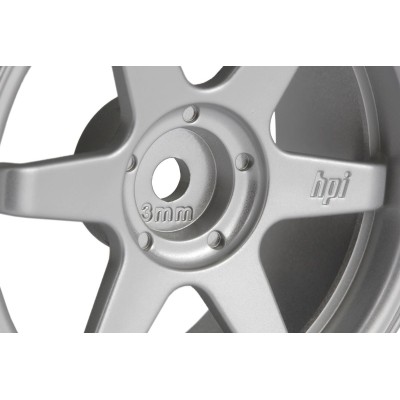 TE37 disky 26mm stříbrné (3mm offset) 2ks