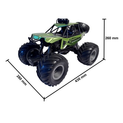 DF JUMBO FOOT V2 Off Road 1:10 RTR, zelená, LED světla, zvuky