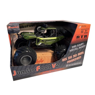DF JUMBO FOOT V2 Off Road 1:10 RTR, zelená, LED světla, zvuky