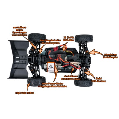 RC buggy Z06 B2 1:14 RTR Tuningový 60km/h nastavitelný výkon