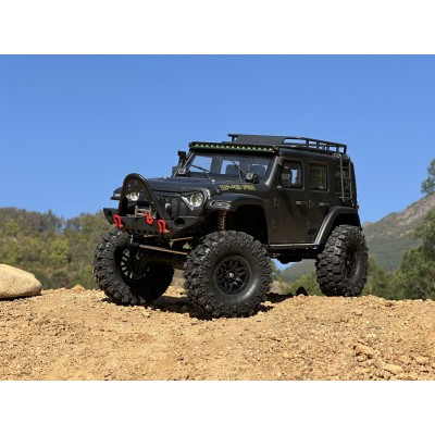 DF models DF-04S PRO BL brushless crawler, LED osvětlení, elektrický naviják, 2st. převodovka, uzávěrky diff 1:10. Matně černá