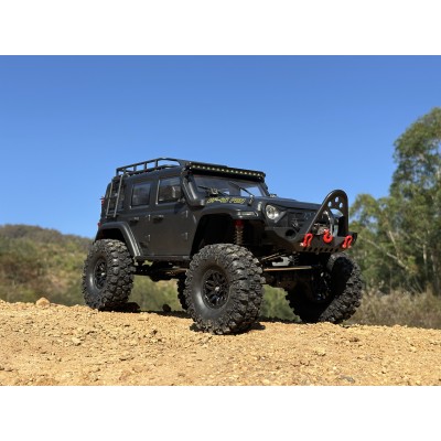 DF models DF-04S PRO BL brushless crawler, LED osvětlení, elektrický naviják, 2st. převodovka, uzávěrky diff 1:10. Matně černá