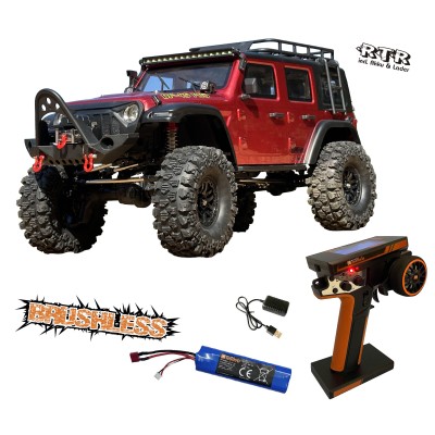 DF models DF-04S PRO BL brushless crawler, LED osvětlení, elektrický naviják, 2st. převodovka, uzávěrky diff 1:10. Vínová met.