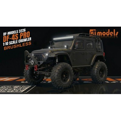 DF models DF-04S PRO BL brushless crawler, LED osvětlení, elektrický naviják, 2st. převodovka, uzávěrky diff 1:10. Vínová met.
