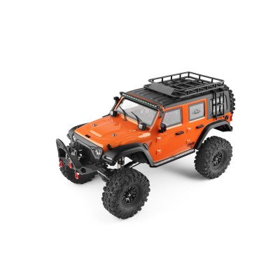 DF models DF-04S PRO BL brushless crawler, LED osvětlení, elektrický naviják, 2st. převodovka, uzávěrky diff 1:10. Oranžová.