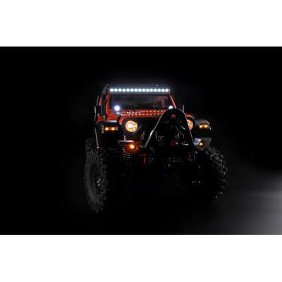 DF models DF-04S PRO BL brushless crawler, LED osvětlení, elektrický naviják, 2st. převodovka, uzávěrky diff 1:10. Oranžová.