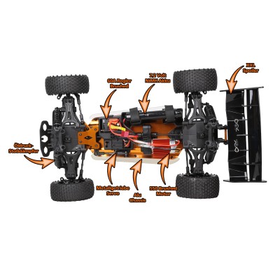 DF models RC buggy SpeedSlugger 1:10 RTR ALU podvozek, omezení výkonu pro děti