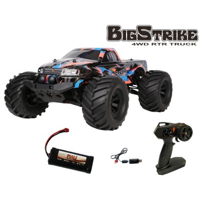 DF models BigStrike monster truck 1:10 RTR ALU podvozek, omezení výkonu pro děti